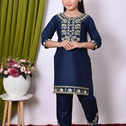 Jbegam Girls Embroidered Kurta Set-image-96