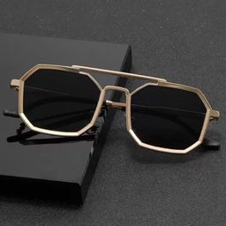 RORCE Unisex Square Sunglasses with UV Protected Lens RS21GOF_BLL image 3