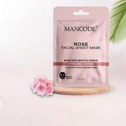 MANCODE Set Of 3  Rose Facial Sheet Mask-25ml Each image 3