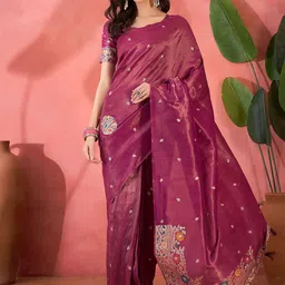 DIVASTRI Ethnic Motifs Woven Design Zari Saree-picture-21