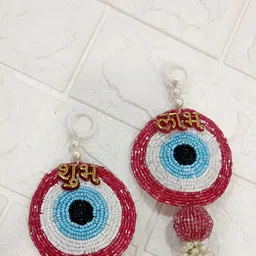 Sellplus 2-Pcs Maroon & Blue Evileye Wall Hangings-36