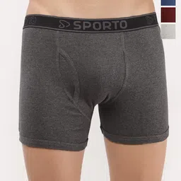 Sporto by Macho Men Pack Of 4 Mid Rise Trunks Sprto_M1030-A1-Dnm1-G1-M1-S-picture-37