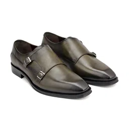 ROSSO BRUNELLO Men Leather Formal Monk Shoes-image-21
