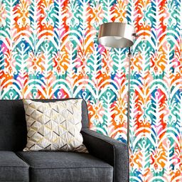 ArtzFolio Printed UV-Resistant Anti-Bacterial Watercolor Floral Ikat PatternPeel & Stick Wallpaper-image-68