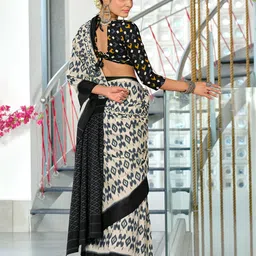 LeeliPeeri Designer Ethnic Motifs Block Print Saree image 3