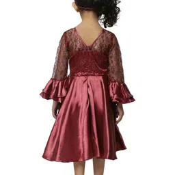 Shahina Fashion party wear Girls Satin Dress-picture-25