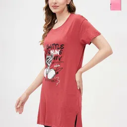 Dreambe Women 2 Printed Extended Sleeves T-shirt-picture-47