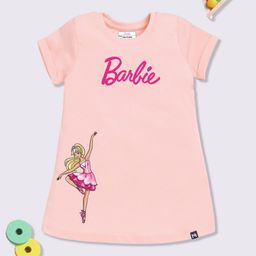 YK X Minute Mirth Barbie Printed Pure Cotton A-Line Dress-image-85