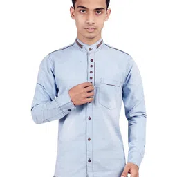 SQS Boys Slim Fit Full Sleeve Denim light blue Color Shirt-image-19