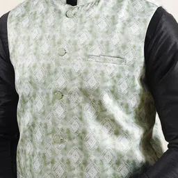 Anouk Geometric Printed Nehru Jacket image 2