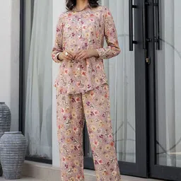 Chandbaali Floral Printed Shirt With Trouser-image-85