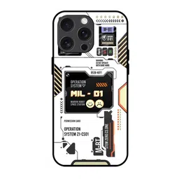 QRIOH Tech Display Printed iPhone 15 Pro Max Back Case-4