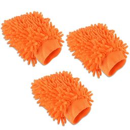 Kuber Industries 3-pcs Orange-Coloured 100 GSMCleaning Gloves-96