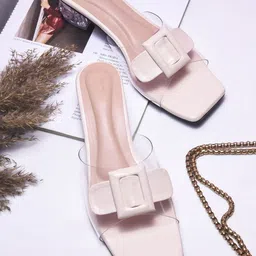 Try Me Buckle Detail Block Heel Sandals-43