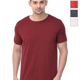 COLOR CAPITAL Unisex Pack Of 4 Solid Round Neck Cotton T-shirts-image-70
