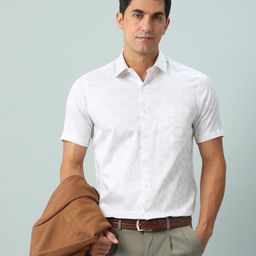 Arrow Men Classic Fit Spread Collar Textured Cotton Formal Shirt-picture-15