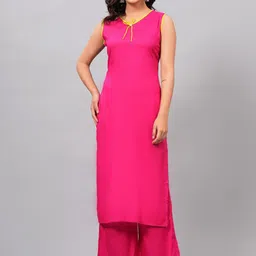 Clothy N Wave Women Regular Kurta with Trousers-image-5