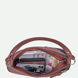 ZOUK Printed Leather Bucket Handheld Bag image 2