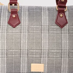 Caprese Checked Structured Handheld Bag image 5