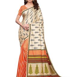 KALINI Ethnic Motifs Printed Half and Half Saree-32