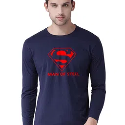 Organic Chics Men Superman Bio Finish Graphic Printed Round Neck Cotton T-shirt-picture-8