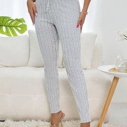 Outzidr Women Striped Slim Fit Original Regular Trousers-image-35