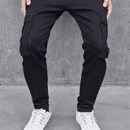 MASTERLY WEFT Men Super Relaxed Fit Slash Knee Stretchable Jeans-image-50