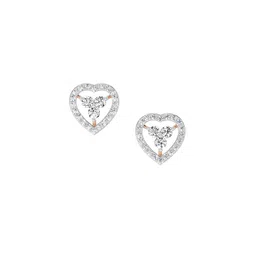 Sparkles Heart Halo Lab Grown Diamond Stud Earring 0.63 Ct 14K-image-55