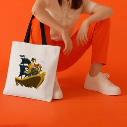 ARTBUG Unisex Graphic Printed Shopper Tote Handbags-5