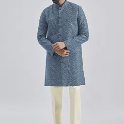 VASTRAMAY Embroidered Sherwani Set-image-80