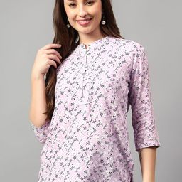 NKSA FASHION Women Floral Printed Thread Work Kurta-image-84