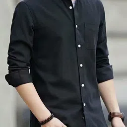 The Roadster Lifestyle Co Cotton Button-Down Collar Long Sleeved Casual Shirt-image-8