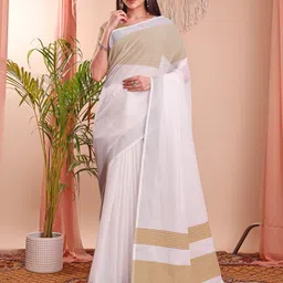 DIVASTRI Linen Blend Designer Saree-image-68
