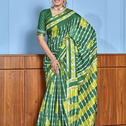 KALINI Striped Zari Bagru Saree-32