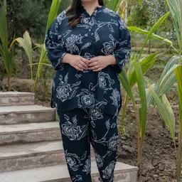 TITTLI Plus Size Printed Tunic & Trousers Co-Ord Set-picture-54
