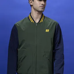 Pepe Jeans Men Colourblocked Bomber Jacket-47
