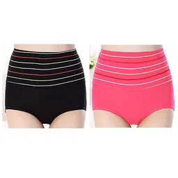 Diving Deep Women Pack Of 6 Striped Boy shorts Briefs-picture-29