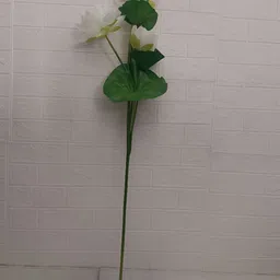 Nutts White 3 Pieces Lotus Artificial Flower-51