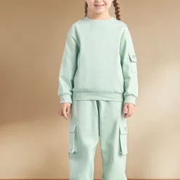 max Girls Pure Cotton Sweatshirt With Joggers-image-92