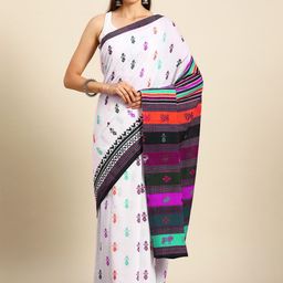 BUTA BUTI Floral Pure Cotton Saree-image-84