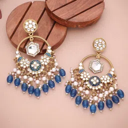 Anouk Diamond Shaped Jhumkas Earrings-image-41
