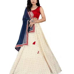Anneca Girls Embroidered Thread Work Ready to Wear Lehenga & Blouse With Dupatta-picture-57