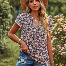StyleCast Women Floral Printed V-Neck Top-picture-54