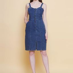 PUELLA Women Shoulder Straps A-line Dress-image-24