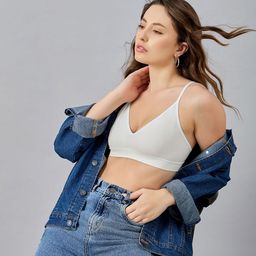 DressBerry Solid Medium Coverage Removable Padding Basic Bra image 2
