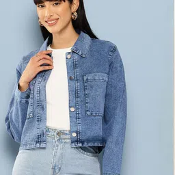 BAESD Women Crop Denim Jacket-picture-36
