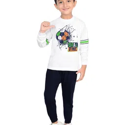 Shrebala Unisex Kids Printed T-shirt with Pyjamas-19