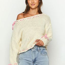 all about you Women Open Knit Round Neck Pullover Sweaters-image-84