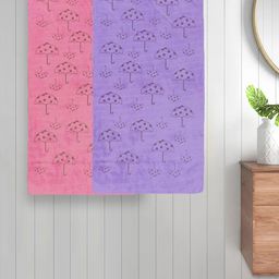 Myntra Elegant Homes Pink & Blue 2 Pieces Printed Cotton 420 GSM Bath Towels-image-98