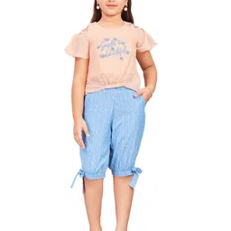 Lei-Chie Girls Printed Top with Capris-image-76